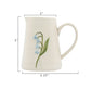 Hand-Painted Stoneware Creamer with Embossed Birds (Set of 6)