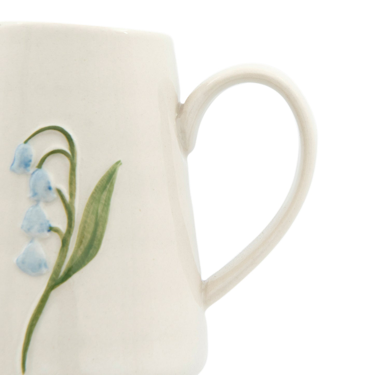 Hand-Painted Stoneware Creamer with Embossed Birds (Set of 6)