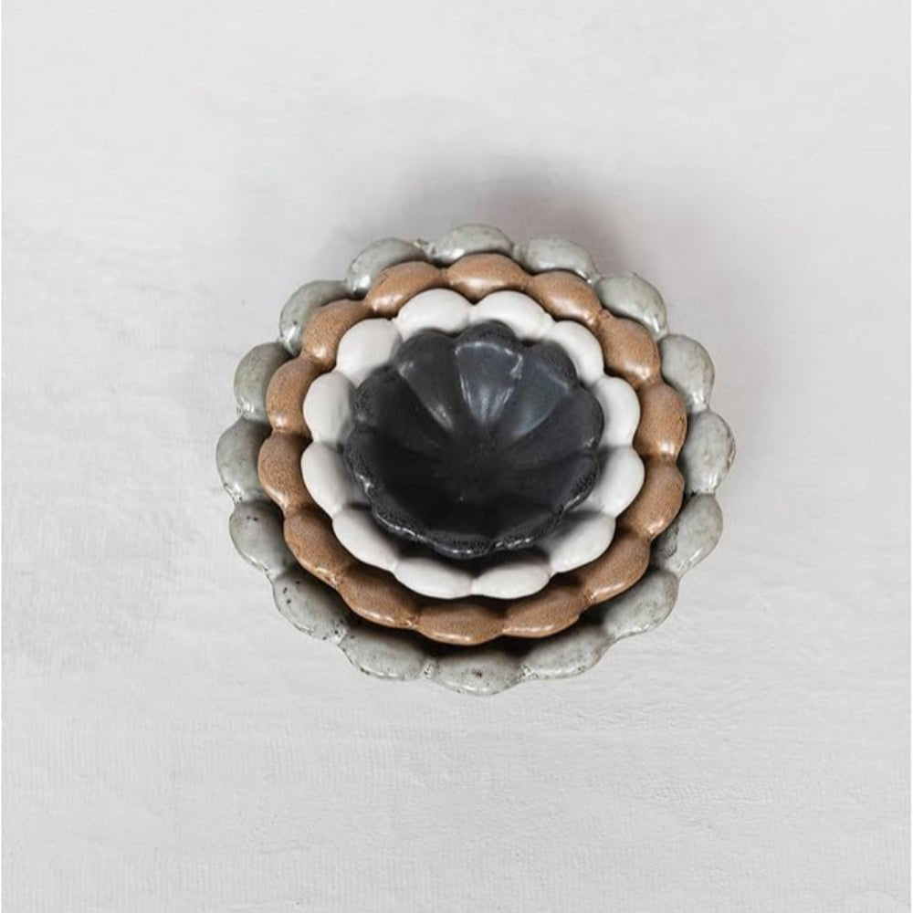 Stoneware Flower Bowls (Set of 4) - Ferry - Morse