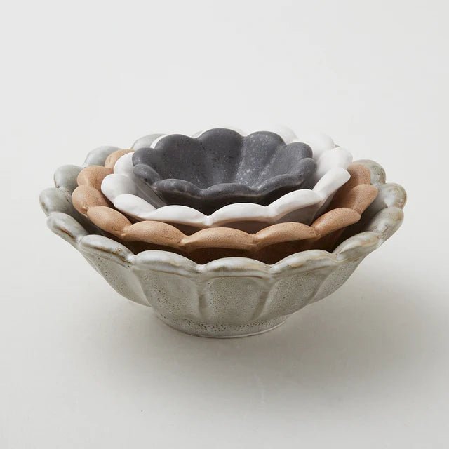Stoneware Flower Bowls (Set of 4) - Ferry - Morse