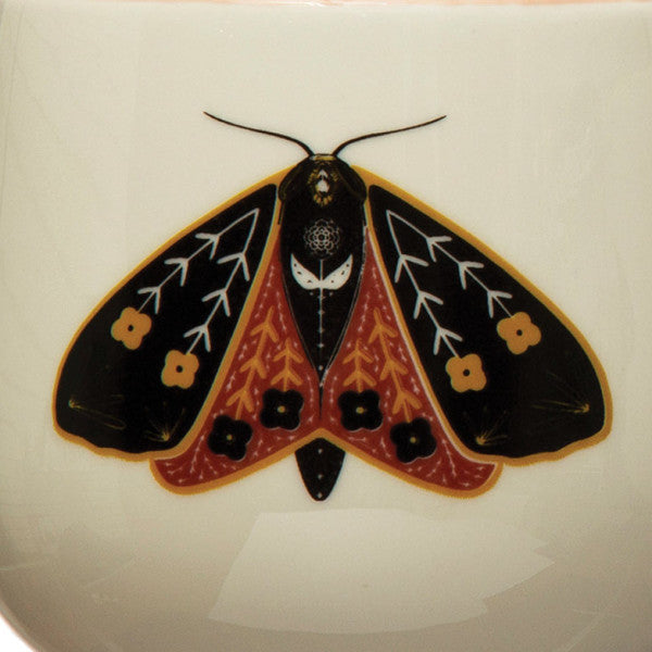 Stoneware Mugs with Painted Winged Insects (Set of 4 Styles)