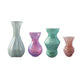Multicolor Debossed Reclaimed Glass Vases (Set of 4 Sizes)