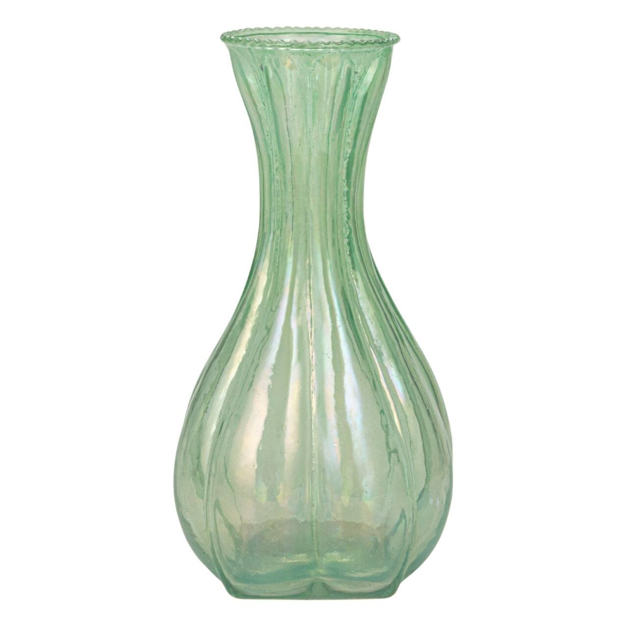 Multicolor Debossed Reclaimed Glass Vases (Set of 4 Sizes)