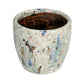 Blue Terracotta Planter with Crackle Glaze