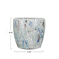 Blue Terracotta Planter with Crackle Glaze
