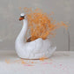 Stoneware Swan Planter, White, Black and Orange - Ferry - Morse