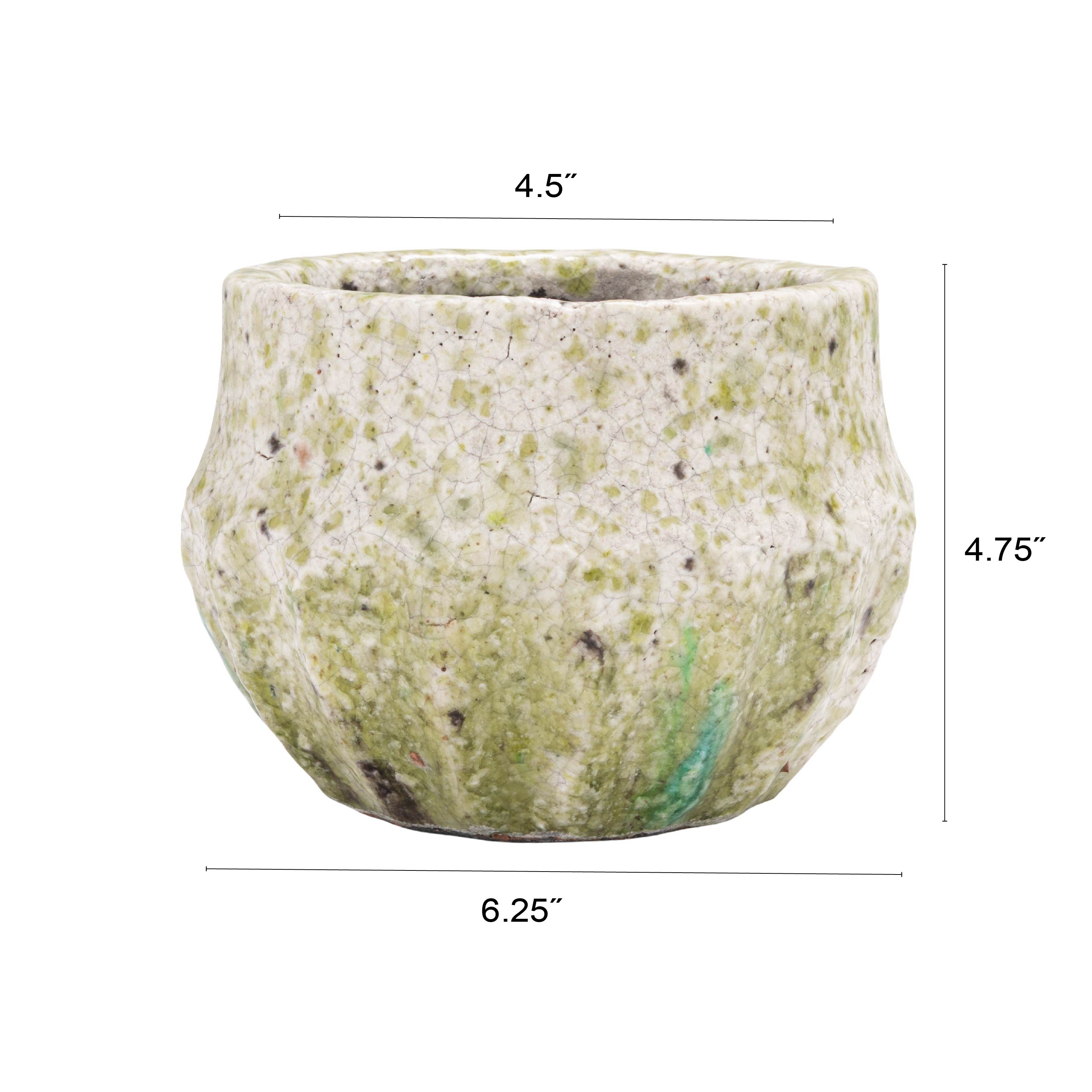 Medium Terracotta Planter with Crackle Glaze | Ferry-Morse Décor