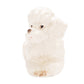 Hand-painted stoneware poodle planter with vintage reproduction design in white, brown, and black