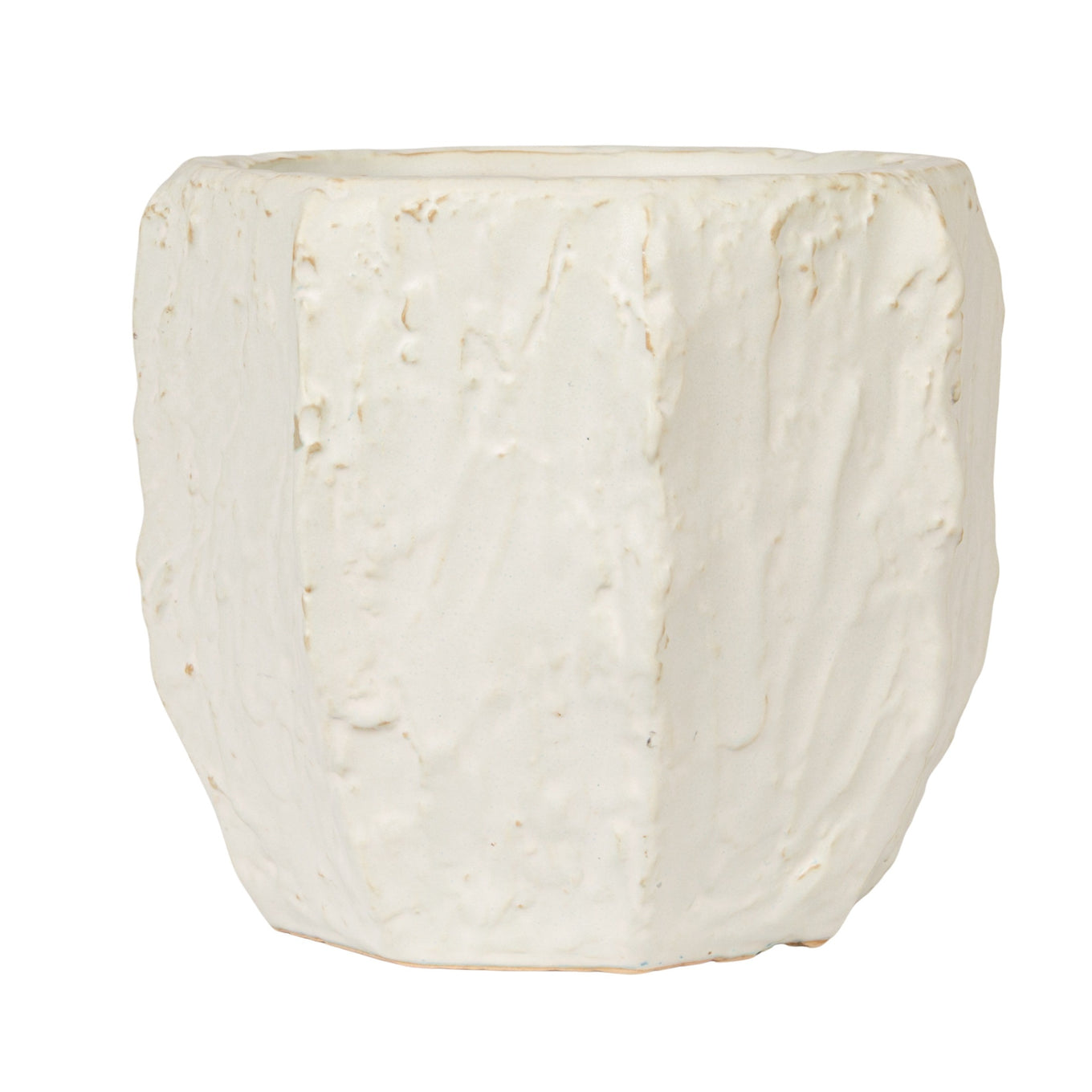 Stoneware pot on a white background