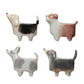 Decorative Dolomite Dog Shaped Planter, Multicolor (Set of 4)