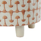 Rust & White Footed Stoneware Planter with Abstract Print