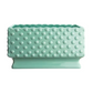 Mint Ceramic Hobnail Planter with Scalloped Edge & Polka Dots