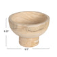 Round Paulownia Wood Pedestal Bowl, Natural