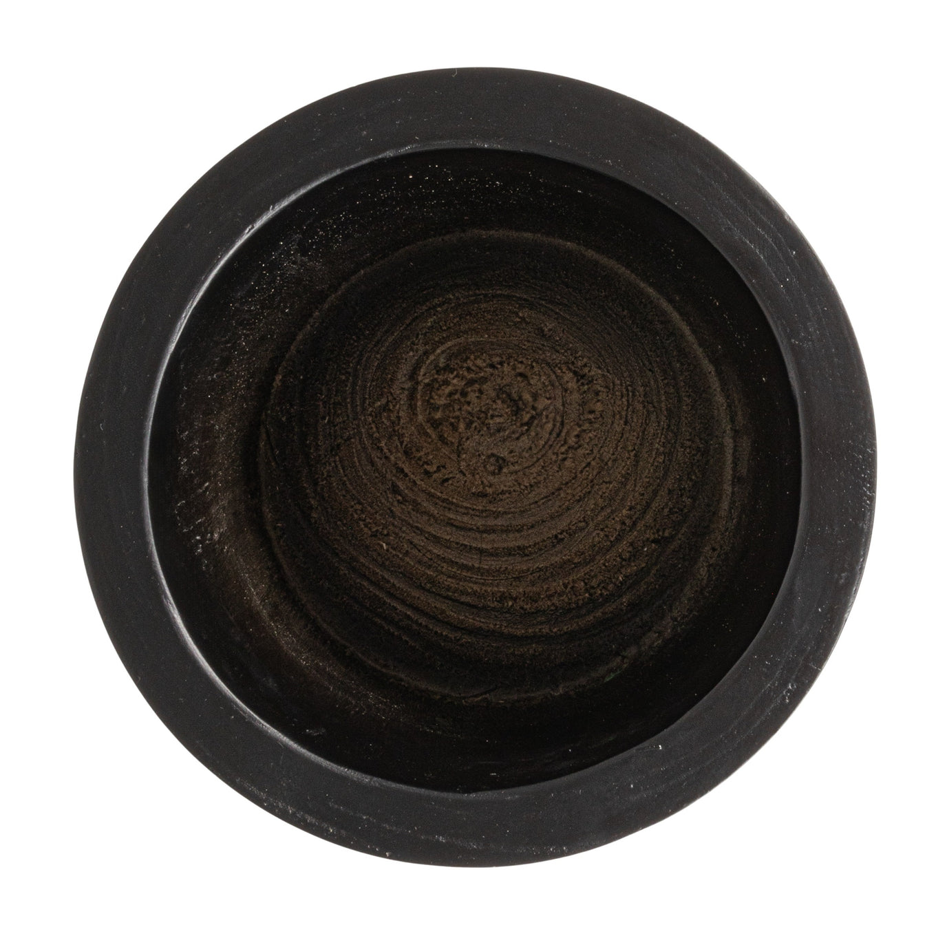 Black planter on a white background
