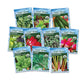 Collection of Ferry-Morse seed packets for various vegetables on a white background