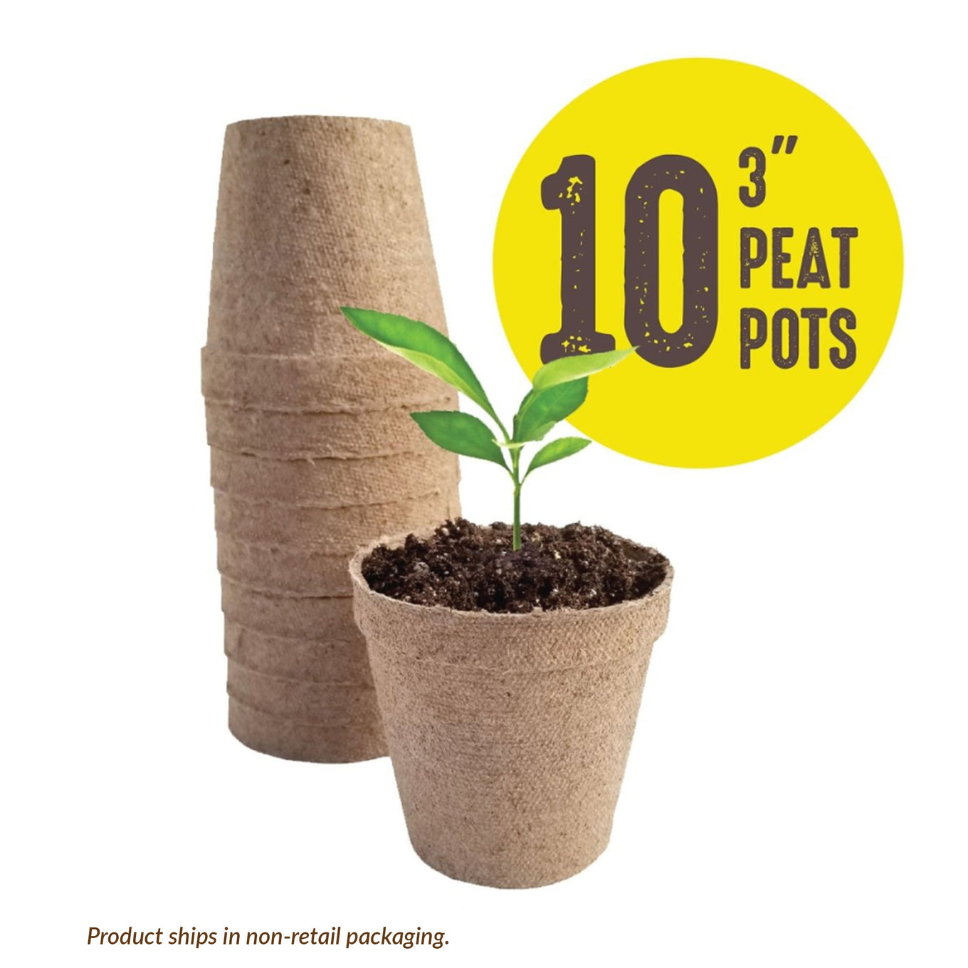 starter pots for plants Jiffy Pots 3 inch / Round / 10