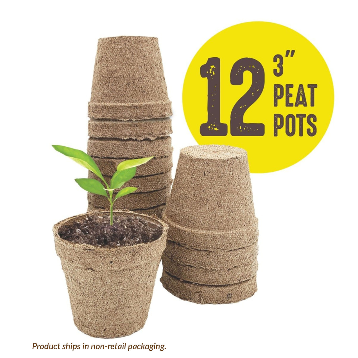 jiffy biodegradable plant pots Jiffy Pots 3 inch / Round / 10