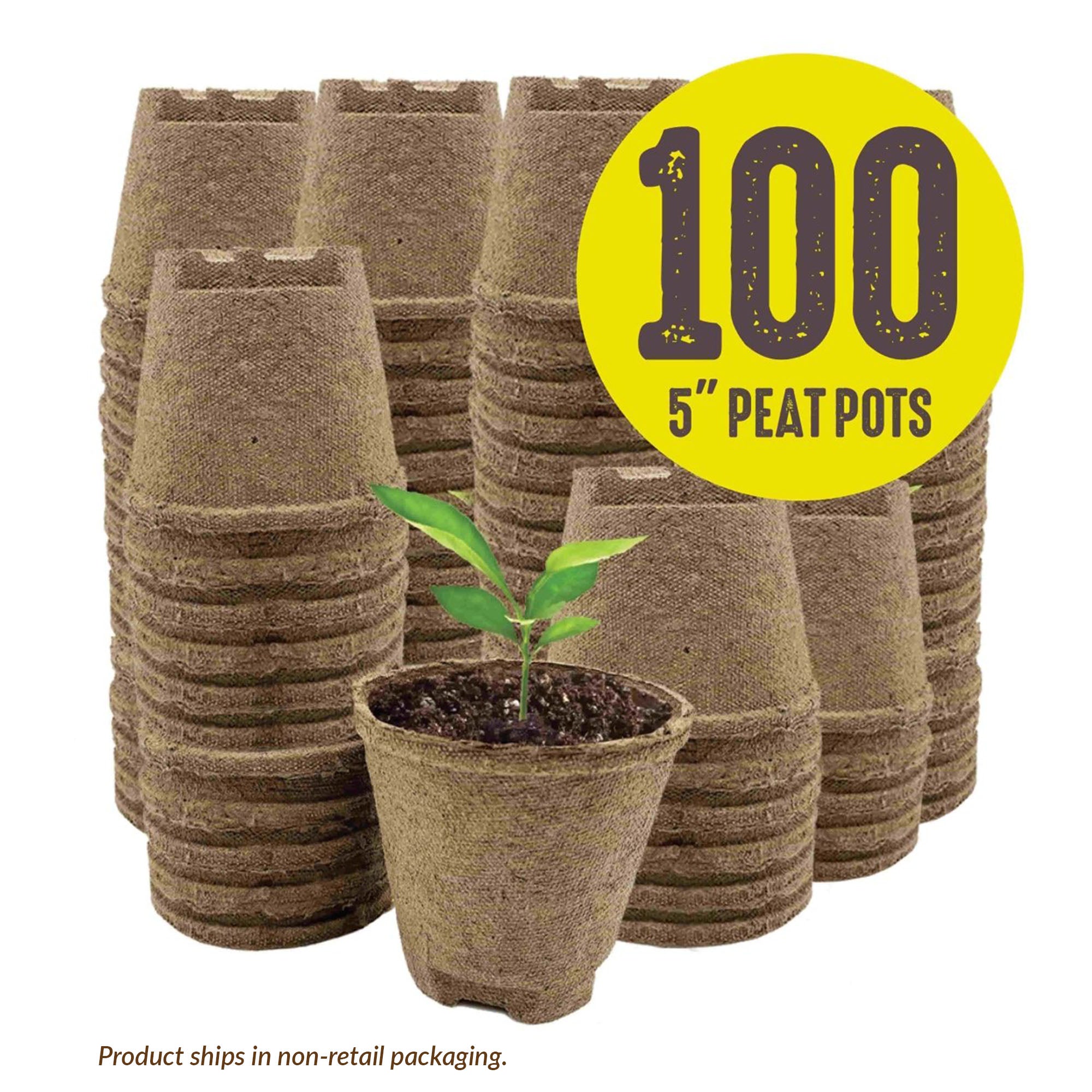 Jiffy - Pots, 5 inch Peat Pots - Ferry - Morse