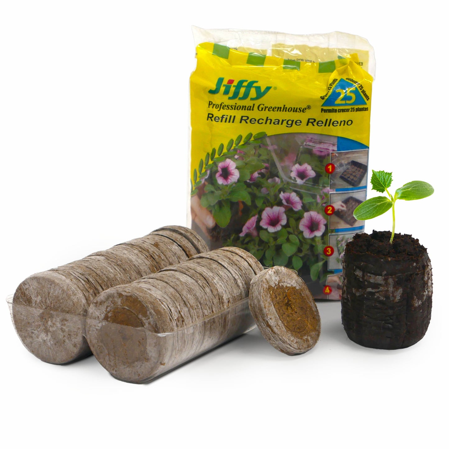 Jiffy Seed Starting 42mm Peat Pellets Refills (25 Pack)