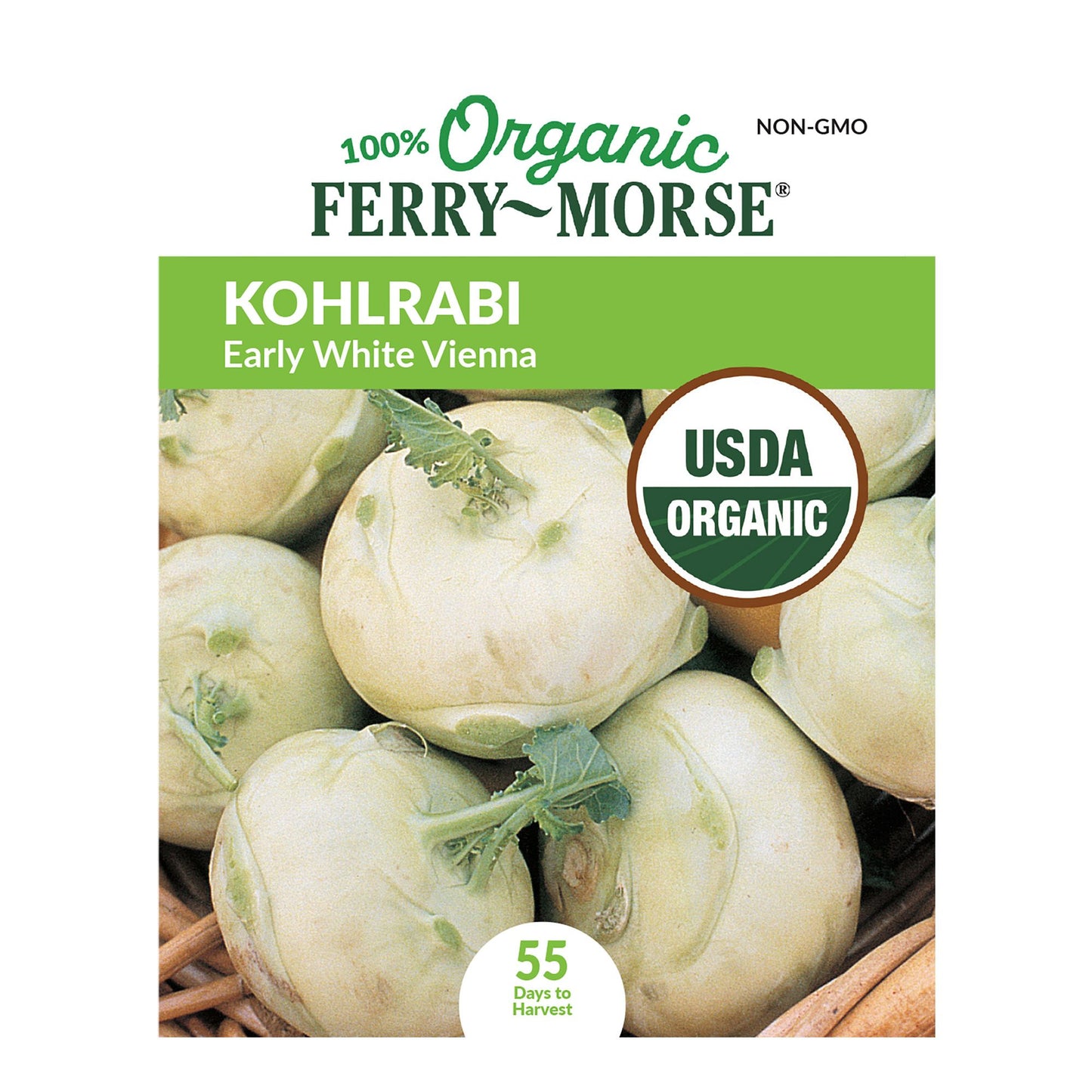 Kohlrabi, Early White Vienna Organic Seeds