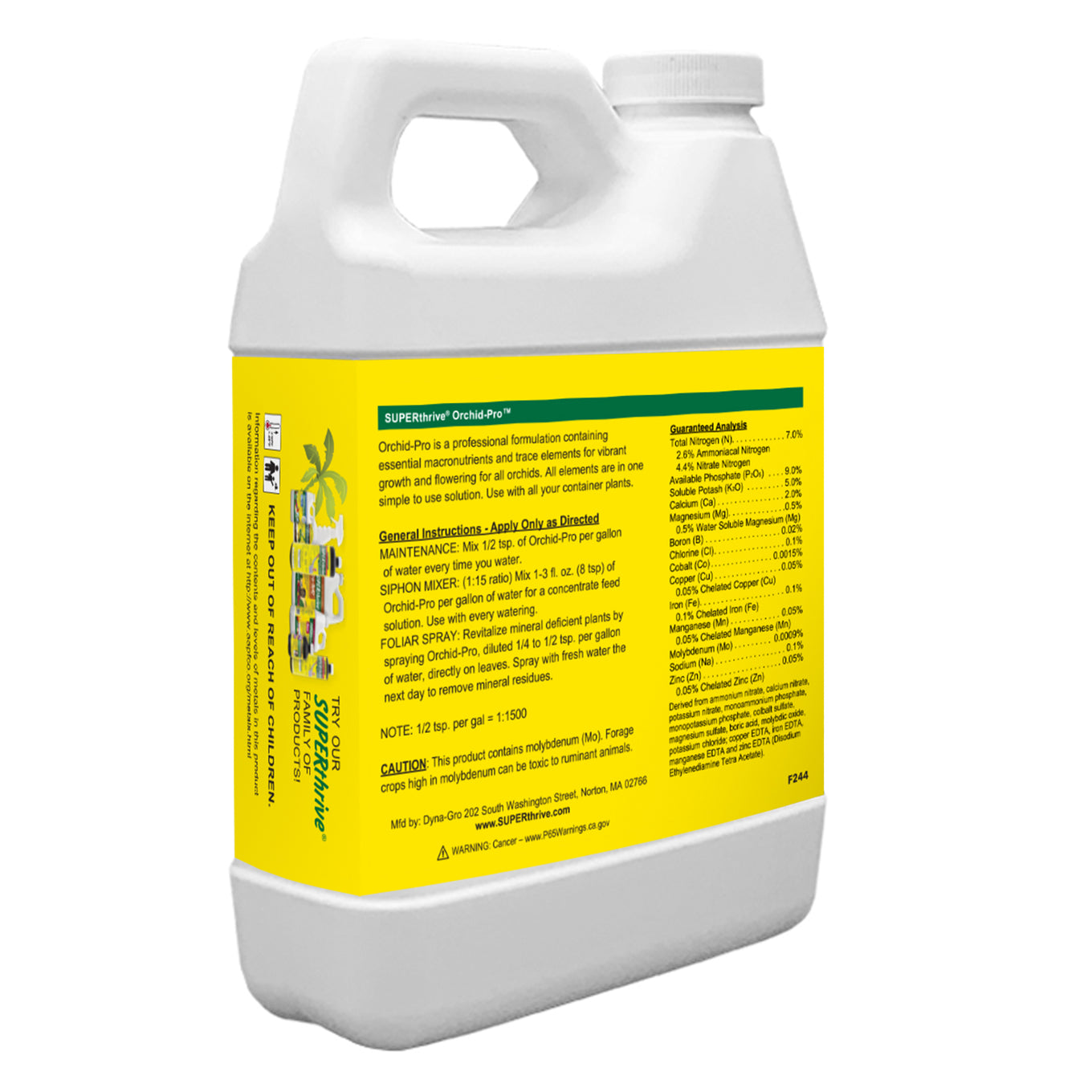 White container with a yellow label on a white background