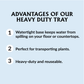Jiffy Watertight Heavy Duty Plastic Plant Tray, 11" x 22"