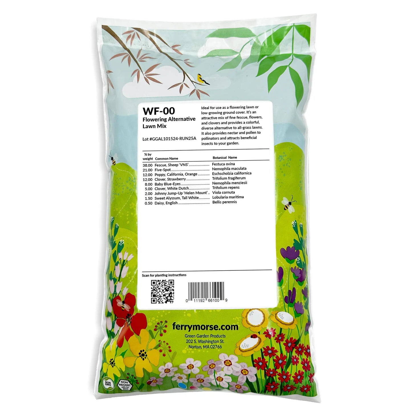 Flowering Grass Alternative Mix Bulk Wildflower Seeds, 1lb
