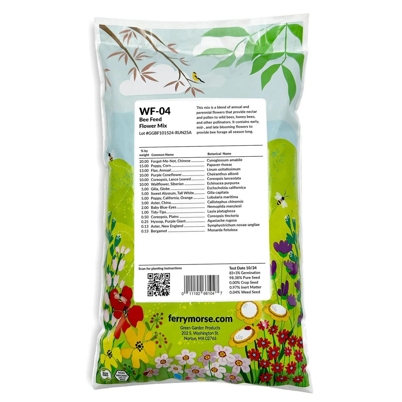 wildflower seed mix for honey bees Ferry-Morse Bee Feed Mix Bulk Wildflower Seeds, 1lb
