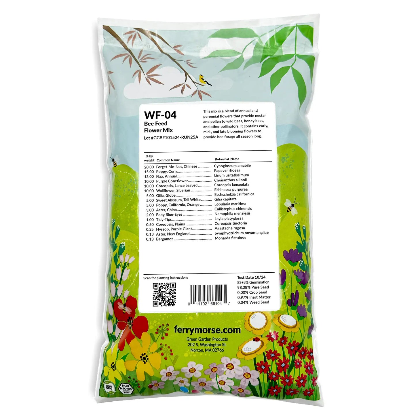 Bee Feed Mix Bulk Wildflower Seeds, 1lb