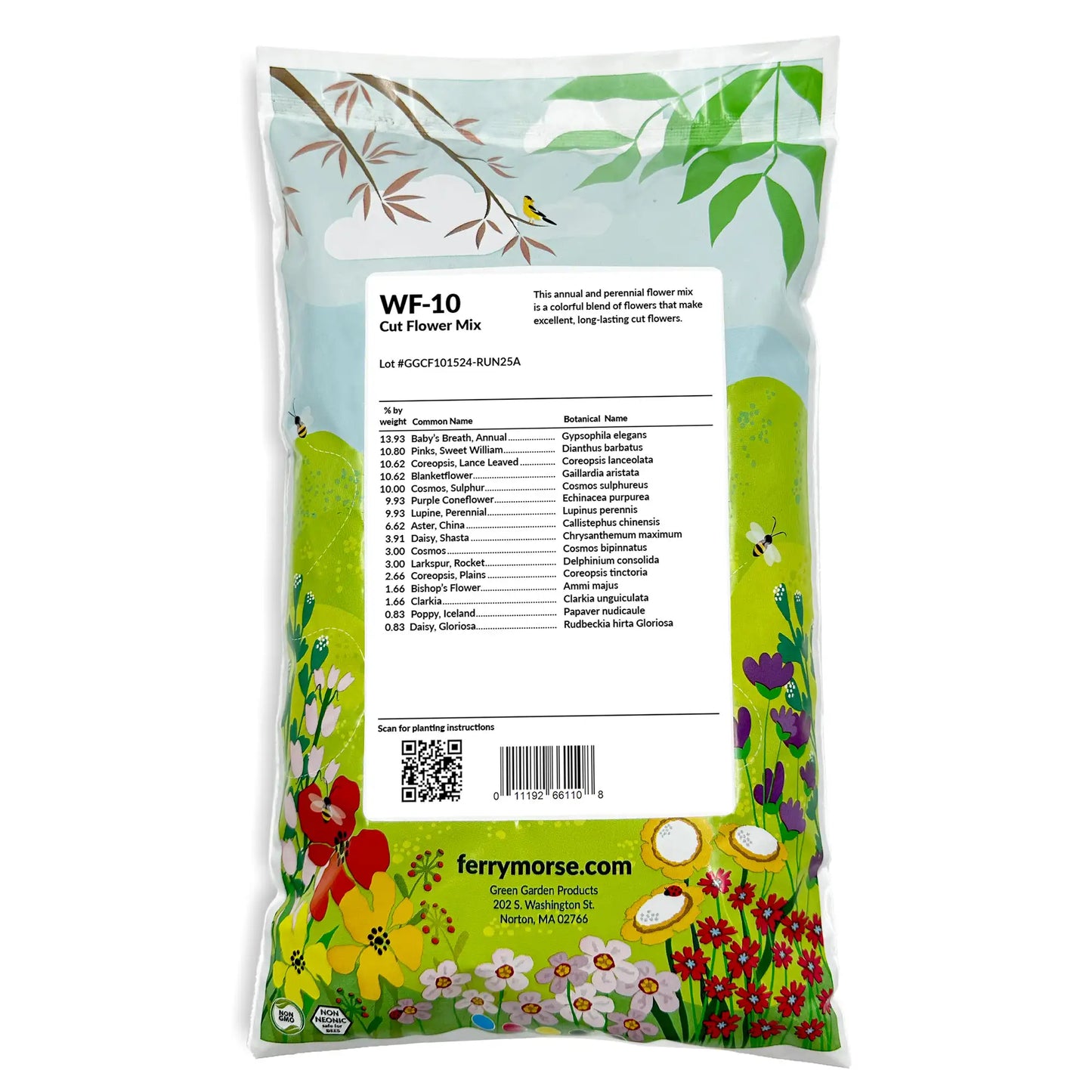 Cut Flower Mix Bulk Wildflower Seeds, 1lb