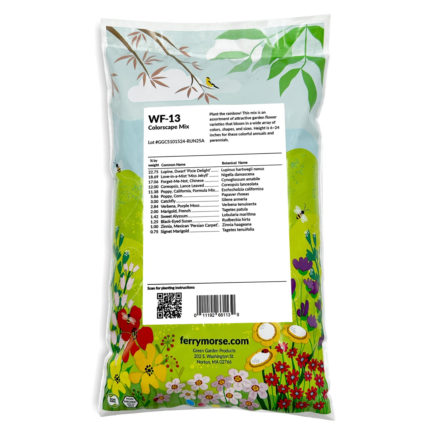 Colorscape Mix Bulk Flower Seeds, 1lb