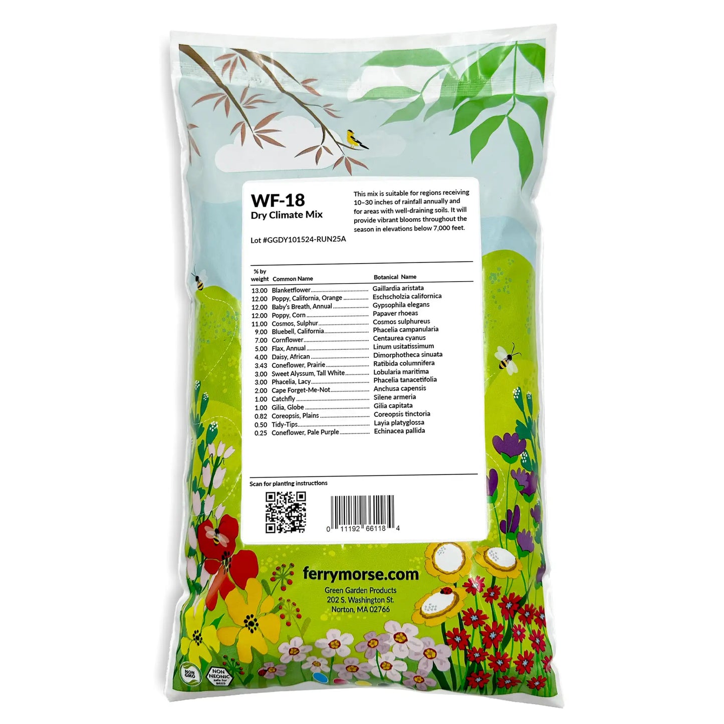 Dry Climate Mix Bulk Wildflower Seeds, 1lb