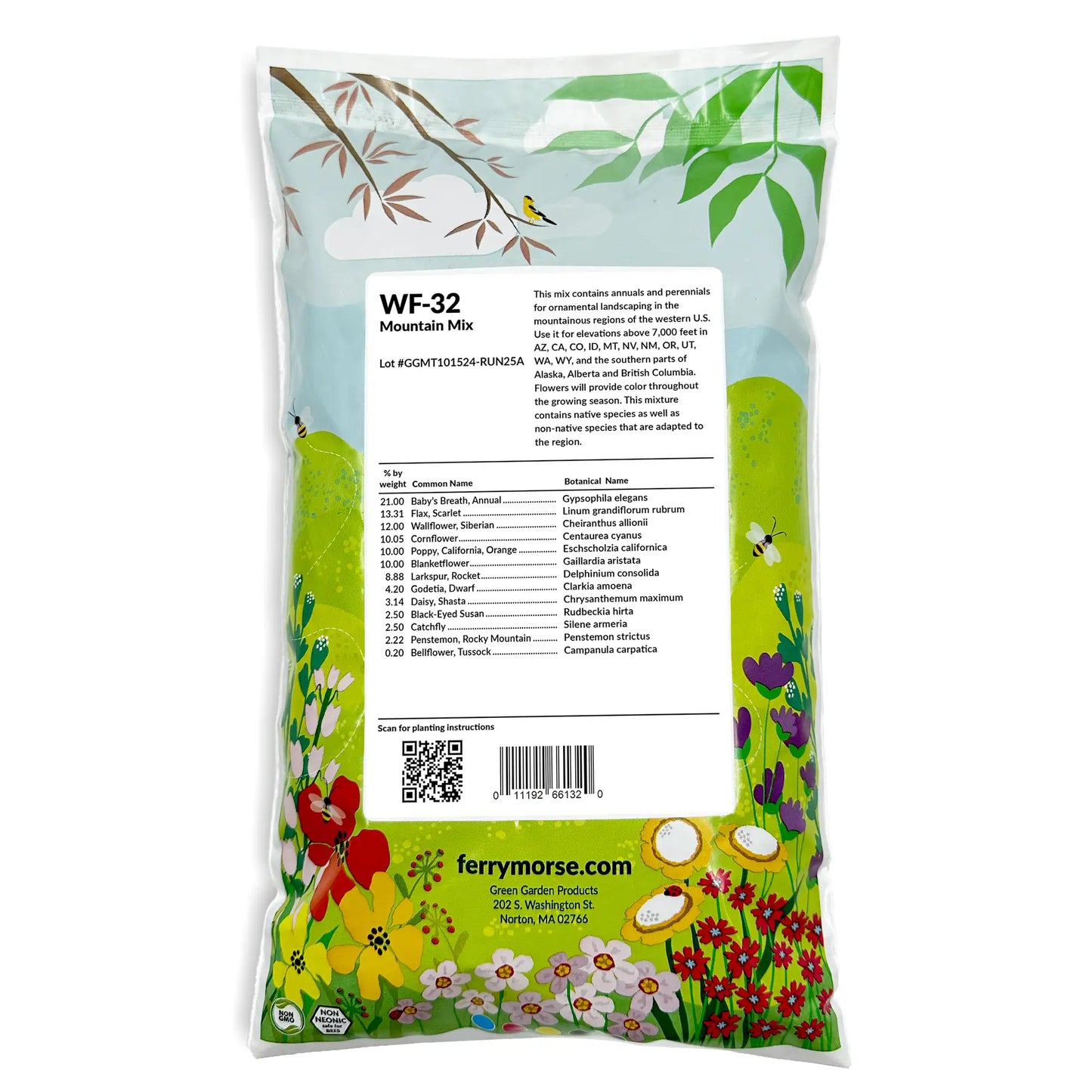 Rocky Mountain Mix Bulk Wildflower Seeds, 1lb