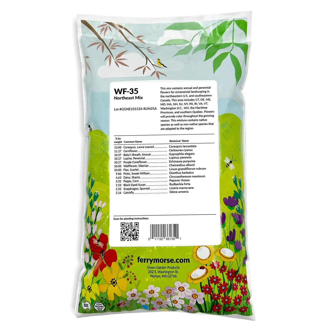 plant seeds maryland free shipping Ferry-Morse Northeast Mix Bulk Wildflower Seeds, 1lb