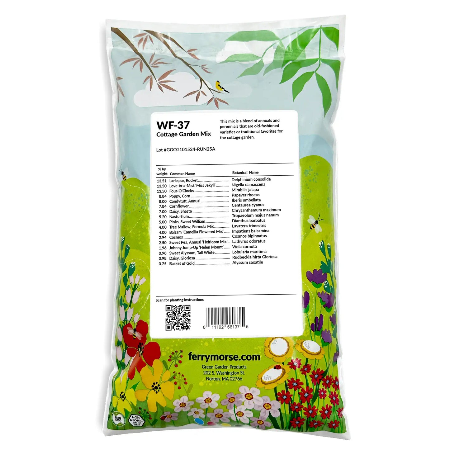 Cottage Garden Mix Bulk Flower Seeds, 1lb