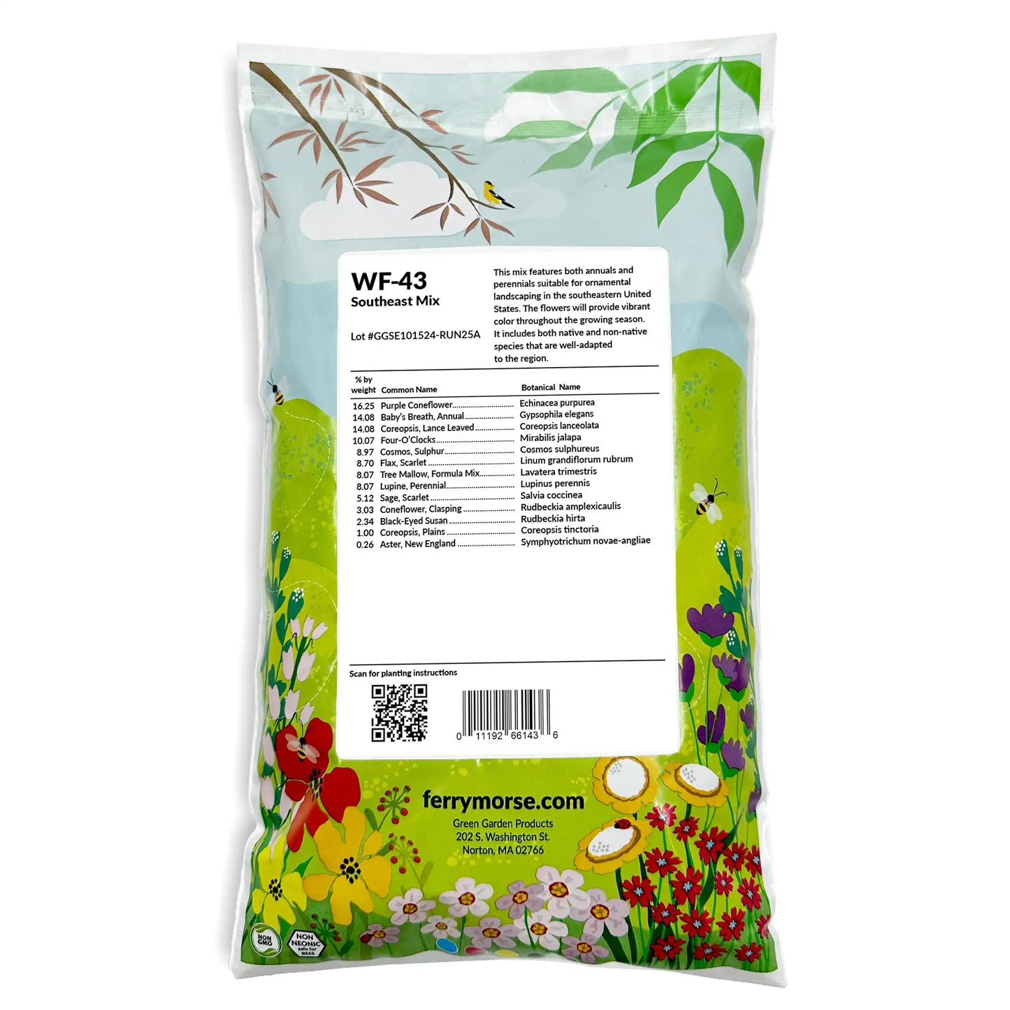 Southeast Mix Bulk Wildflower Seeds, 1lb