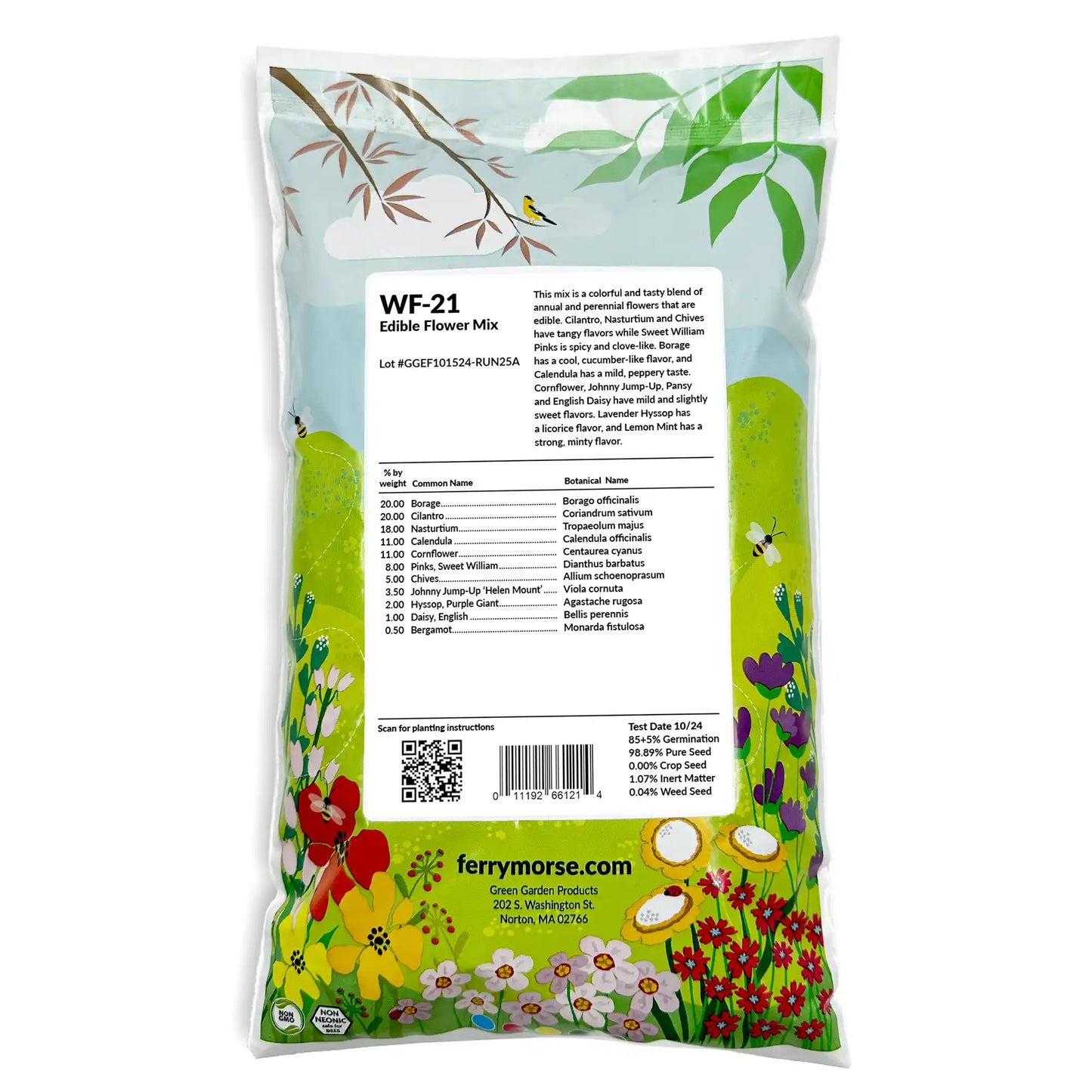 Edible Flower Mix Bulk Flower Seeds, 1lb