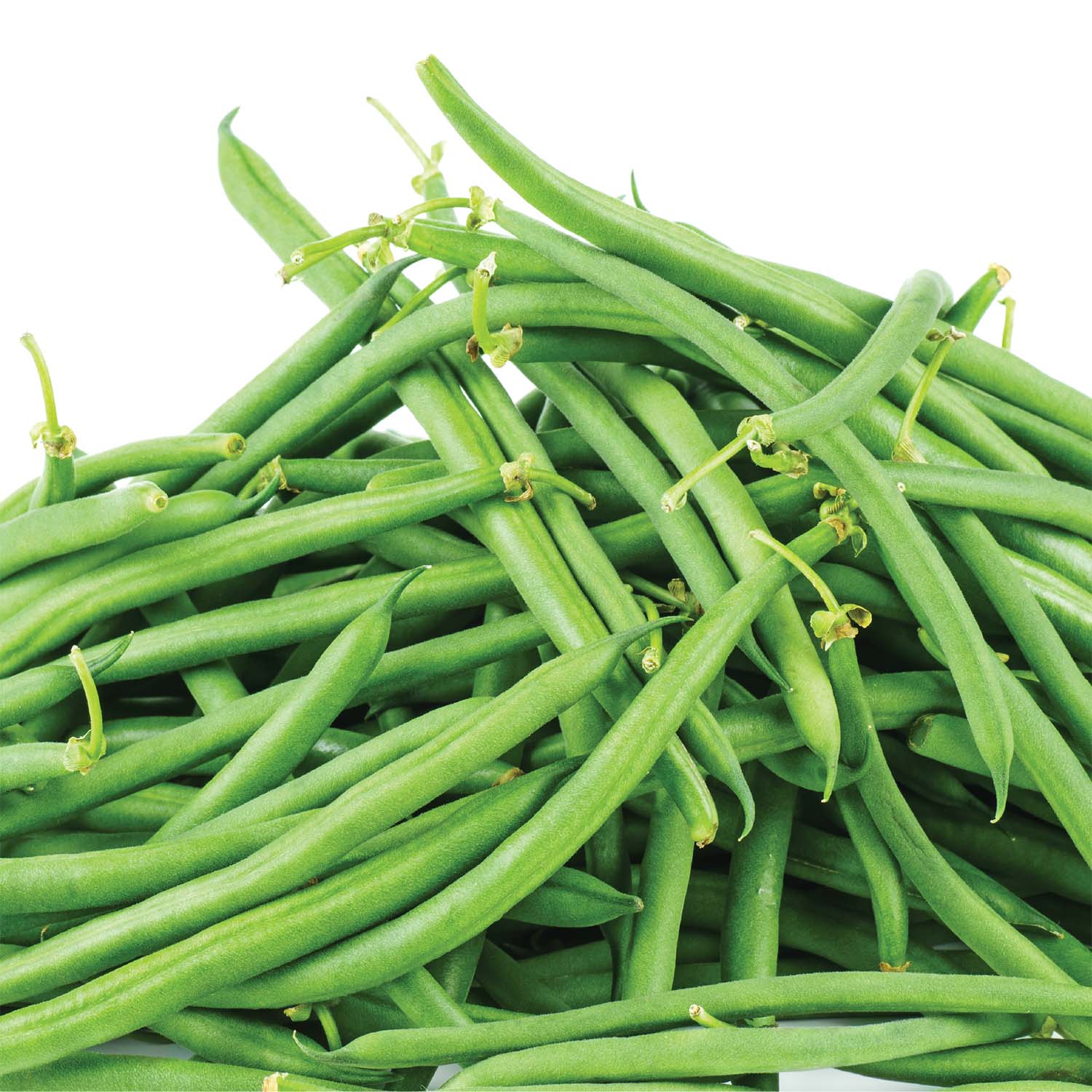 A pile of fresh green beans.