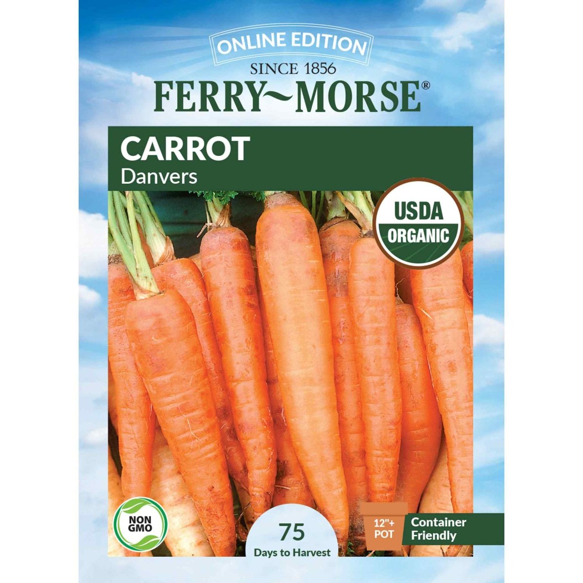 Carrot, Danvers Organic Seeds, 1.3g - Ferry - Morse