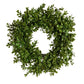 Green Faux Boxwood Wreath (13" Diameter) - Ferry - Morse