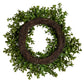 Green Faux Boxwood Wreath (13" Diameter) - Ferry - Morse