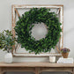 Green Faux Boxwood Wreath (13" Diameter) - Ferry - Morse