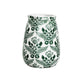 Green & White Flower Terracotta Planter Vase Crackle Glaze - Ferry - Morse
