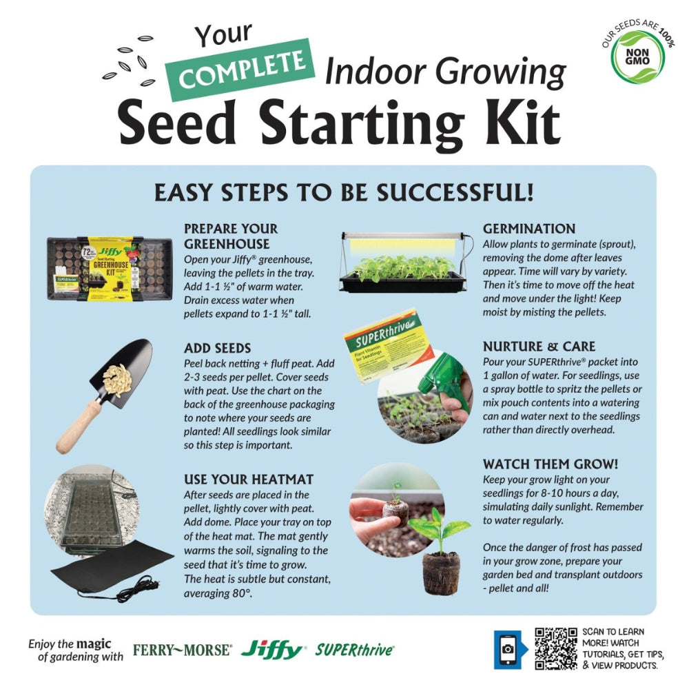 flower seed kit Complete Indoor Growing Seed Starting Kit Annual Flower Seeds from Ferry-Morse Seeds