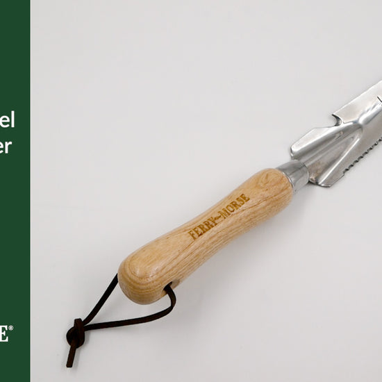 Premium 5-in-1 stainless steel multi-weeder. Inch markers help to dig & plant at the perfect depth. Serrated edge removes weeds, cuts tough roots, & Easily digs. Solid wood handle & stainless-steel blade.