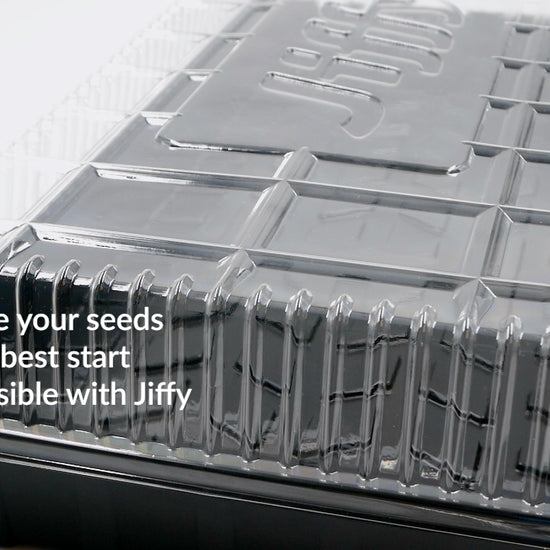 Jiffy watertight humidity dome & tray. The tray depth plus the dome height provides ample room for seedlings to develop before transplanting. Designed to fit perfectly together to control humidity. Give your seeds the best start possible with Jiffy. 