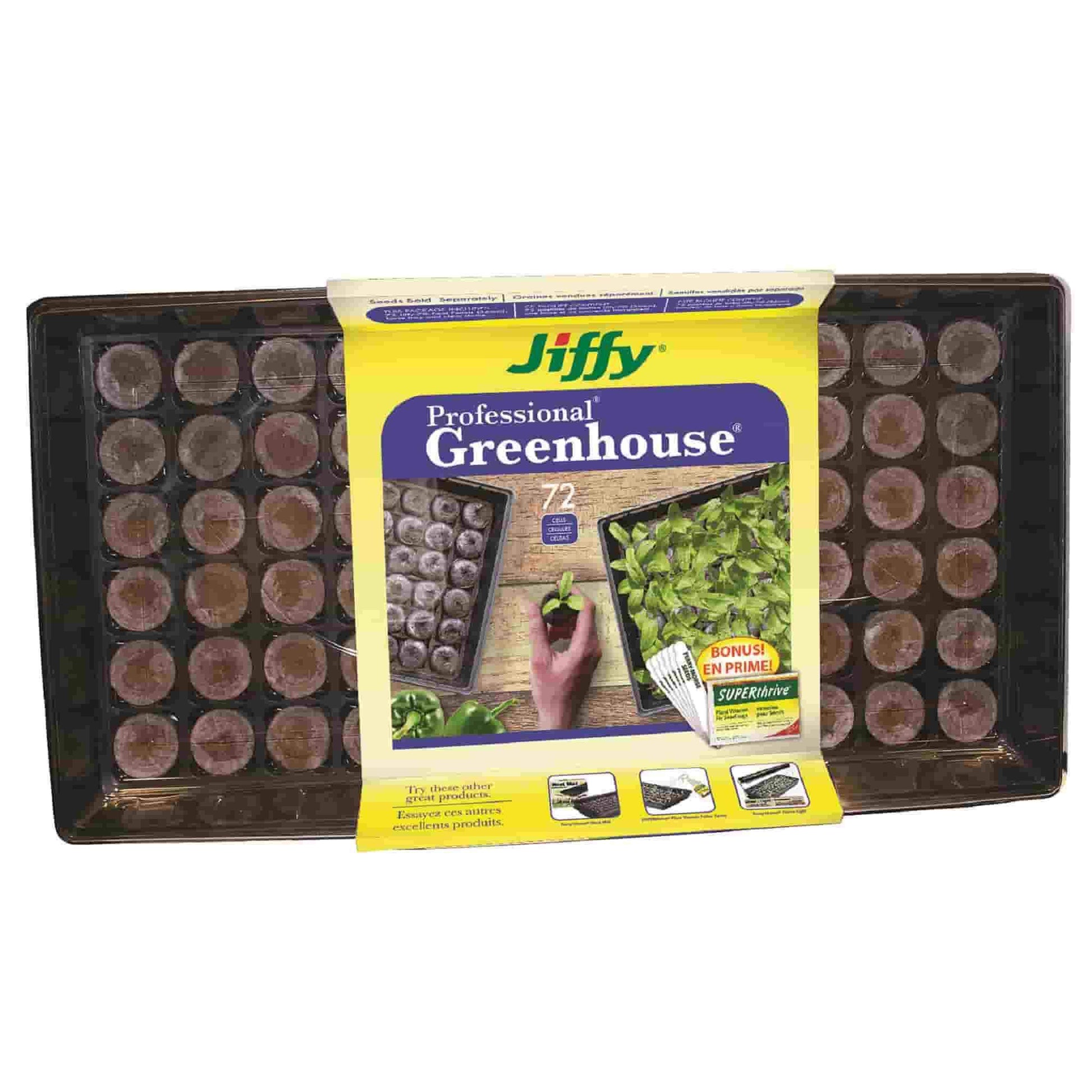 Jiffy 72 Pellet Professional Greenhouse with SUPERthrive
