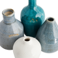 Blue & Ivory Terracotta Vases (Set of 4 Sizes)