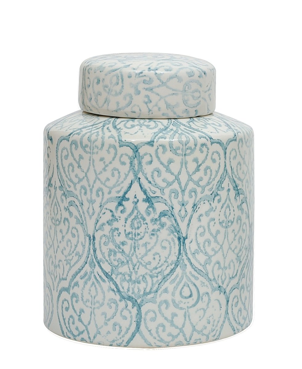 Blue & Decorative Ceramic Ginger Jar Lid