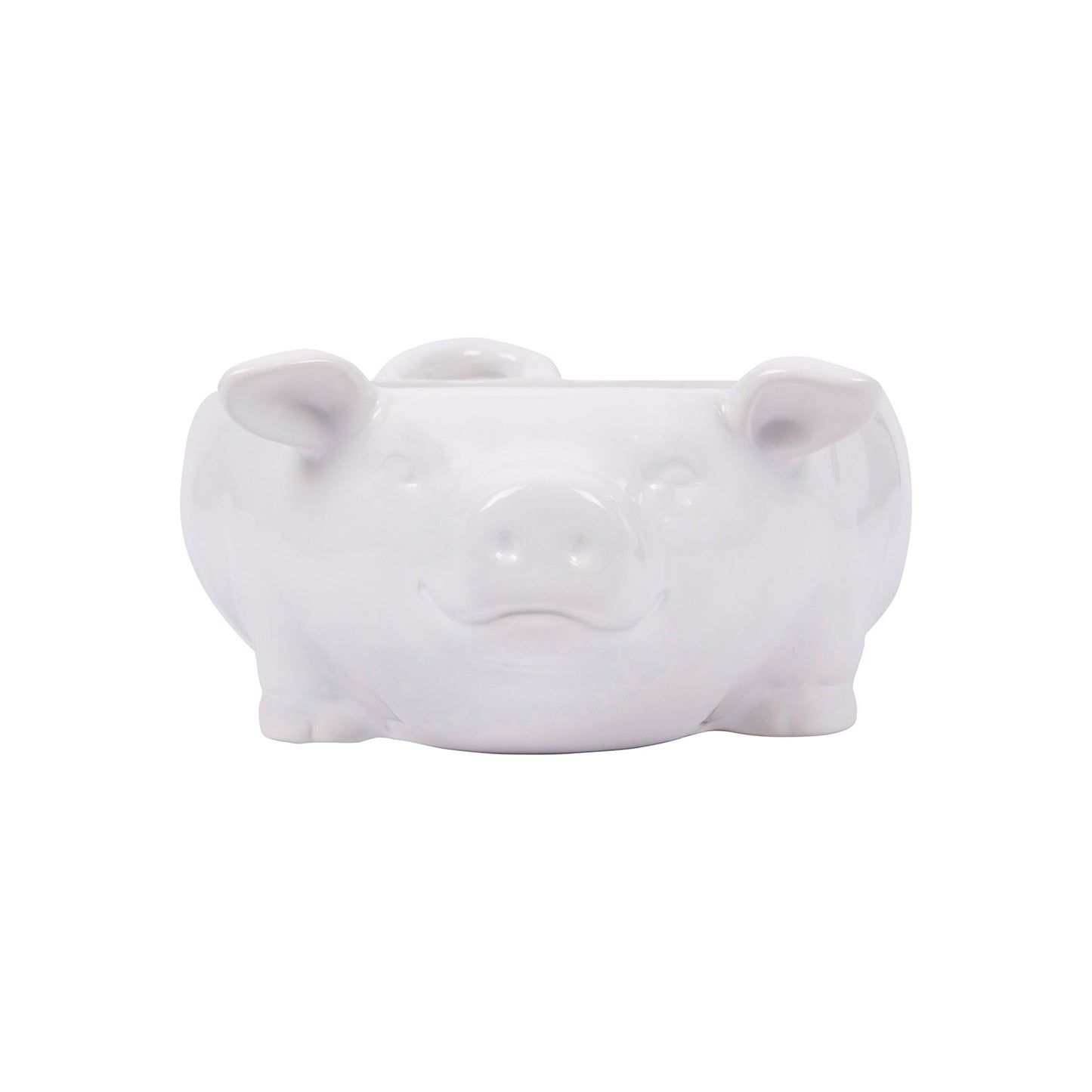 White Ceramic Pig Shaped Bowl